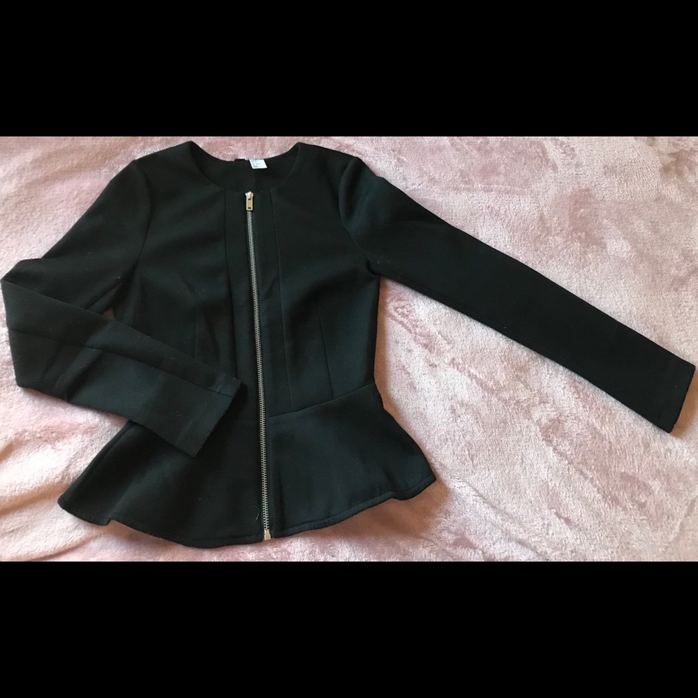 Black Zipper Blazer